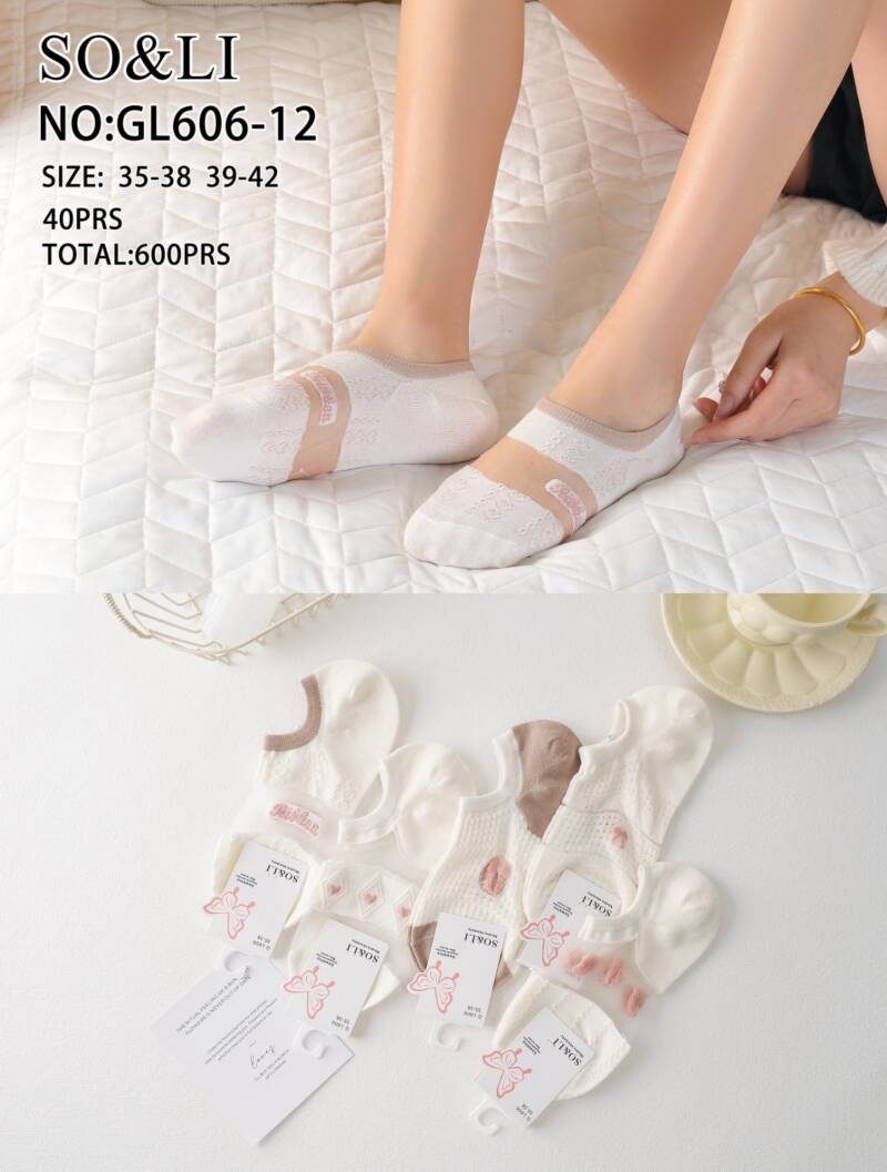 Stopki damskie Roz 35-42, Mix kolor Paczka 40 szt